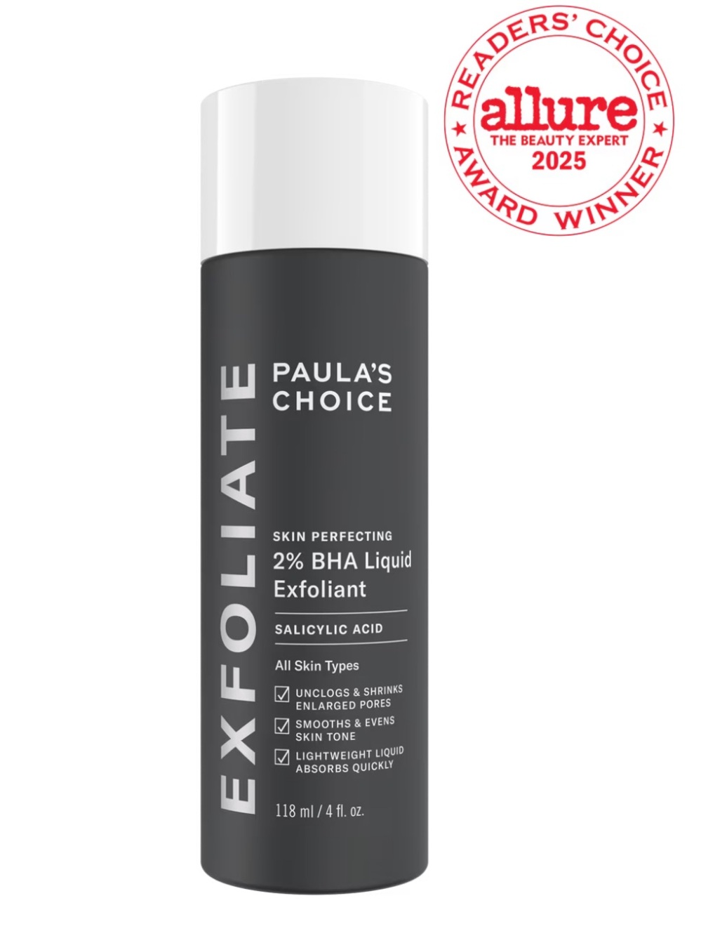 Paula's Choice 2% BHA Liquid Exfoliant - Black & White